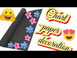 How To Decorate Chart Paper Border On Chart Paper Best Chart Paper Decorations Tutorial