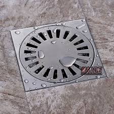 150 150mm Floor Drain 304 Grade Stainless Steel Waste Floor Drain Shower Square Bathroom Floor Drain Cover Floor Drains Flooring Drain Cover