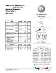 On special request, this transistor is also manufactured in the pin. Mps2222a On Semiconductor General Purpose Transistors Npn Silicon Chipfind Datasheet Archive Chipfind Net