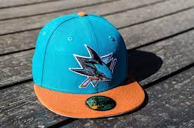 San Jose Sharks New Era 59fifty Fitted Hat Teal Burnt Orange Fitted Hats New Era 59fifty Hats