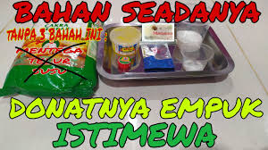 Pertama, campur dan aduk dulu bahan a yang telah disebut di atas hingga rata kemudian diamkan kurang lebih 1,5 jam dengan itulah keterangan panjang mengenai resep rahasia cara membuat donat kentang yang enak, empuk dan juga lembut dengan bahan sederhana yang. Cara Membuat Donat Bahan Seadanya Youtube