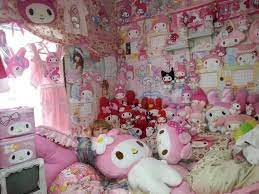 Kawaii Cute Adorable Sweet Aesthetic Pink Sanrio Hello Kitty Plush Merch Pastel Soft Rillakkuma Kawaii Room Otaku Room Cute Room Ideas