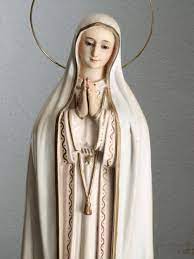 ファティマの聖母マリア像 高 48cm グラスアイカトリック 宗教彫刻 ポルトガル 聖地巡礼 1940年 etsy 聖母 聖母マリア マリア像