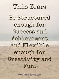 My New Year S Resolution Time Management Structured Enough For Success Flexible Enough For Fun Taylor Duvall Quotes About New Year Year Quotes New Year Resolution Quotes