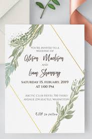 Greenery Wedding Invitation Rustic Wedding Invitation Etsy Wedding Invitation Templates Rustic Wedding Invitations Rustic Greenery Wedding Invitations