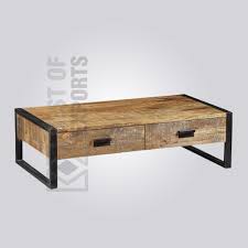 Additionally, a middle flip top tray offers a nesting spot for a bouquet of fresh flowers. Rustic Industrial Storage Coffee Table Best Of Exports