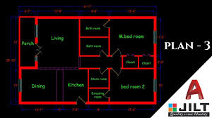 Making A Simple Floor Plan 3 In Autocad 2018 Simple Floor Plans Bedroom Floor Plans Floor Plans
