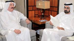 محمد بن راشد يودع السفير القطري