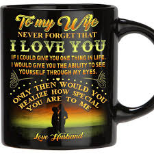 My wife and i always label our presents as from us. 11 Oz Ceramic Coffee Mug Teravex Designed Gifts For Wife Wedding Anniversary Gift For Women To My Wife Never Forget That I Love You Black Wife Gifts From Husband Birthday Gifts For