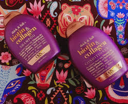 Hair Growth Ogx Biotin And Collagen Shampoo Before And After Ogx S Biotin Collagen Shampoo Conditioner Review In 2020 Biotin And Collagen Shampoo Gentle Body Wash Skincare Blogger