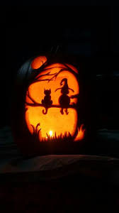 Witch N Cat Pumpkins Carvings Halloween Cat Pumpkin Carving Pumpkin Carving Halloween Pumpkin Stencils