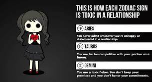Being guided by the moon's phases, these signs will often have. This Is How Each Zodiac Sign Is Toxic In A Relationship