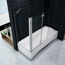 Questo sistema doccia offre una soluzione concreta e funzionale per trasformare la vasca da bagno in box doccia. Sopravasca Angolare Da Bagno Parete Per Vasca Due Ante Cristallo Temperato Trasparente 6 Mm Anticalcare 100x70x140cm