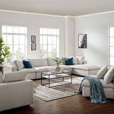 Commix Down Filled Overstuffed 5 Piece Sectional Sofa Set Contemporary Modern Furniture Modway