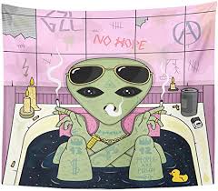 See more of trippy stoner images on facebook. Emvency Tapestry Trippy Stoner Weed Alien Smoke And Chill In Bath Aesthetic Cigarette Glasses Home Decor Wall Hanging For Living Room Bedroom Dorm 50x60 Inches Amazon Co Uk Home Kitchen