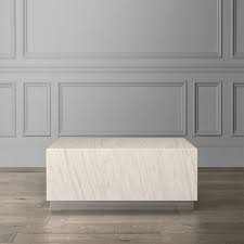 Shop allmodern for modern and contemporary block coffee tables to match your style and budget. Travertine Stainless Steel Square Coffee Table Williams Sonoma