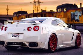 Nissan Gtr White Car Sunset Poster Nissan Gtr Nissan Gtr Wallpapers Nissan Gtr R35