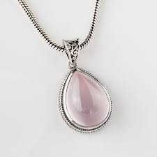 925 Sterling Silver Jewelry Retro Bohemia Cute Drop Semi Precious Stones Pendant Hibiscus Retro Girlfriend G 925 Sterling Silver Jewelry Stone Pendants Pendant