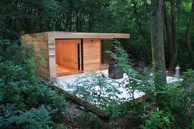 The Rise Of The Backyard Office Backyard Office Contemporary Garden Garden Studio