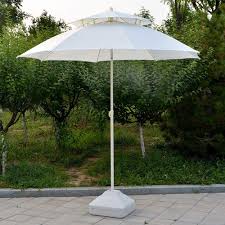 Gartenschirm Runder Terrassenschirm Mit Kurbel Und Dreischichtigem Regenschirmskelett 2 4m Aussen Markise Sonnensch In 2020 Terrassenschirm Gartenschirm Terassenideen