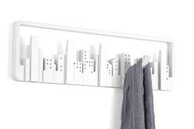 Porte Manteau Mural Design Skyline Blanc Porte Manteau Mural Porte Manteaux Murale Design