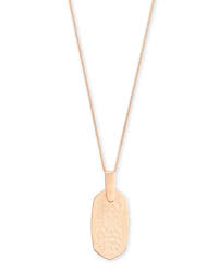 Inez Hammered Long Pendant Necklace In Rose Gold Long Pendant Necklace Long Pendant Rose Gold Pendant Necklace