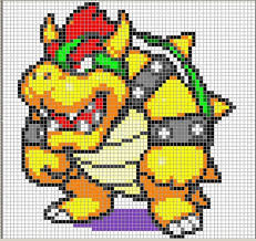 Mario Cross Stitch She Was Nice Enough To Include A Bowser Shirt Cross S Mario Cross Stitch She Was Nic