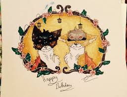 Happy Birthday Art Cat Art Animal Art