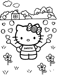 Hello kitty (full name kitty white) is a fictional character produced by the japanese company sanrio. Free Printable Hello Kitty Coloring Pages For Kids