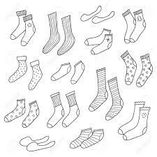Set Of Different Doodle Socks. Royalty Free SVG, Cliparts, Vectors, and  Stock Illustration. Image 94576025.