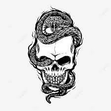 skull with snake vector illustration hand drawn old school drawing png transparent clipart image and psd file for free download in 2021 how to draw hands vector illustration skull