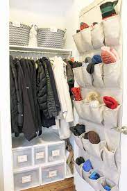 Small Coat Closet Storage Solutions Hall Closet Organization Coat Closet Storage Small Coat Closet