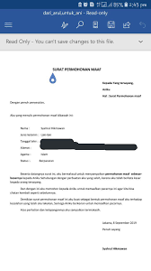 Surat Pemohonan Maaf Secara Formal Ke Pacar Bikin Meringis