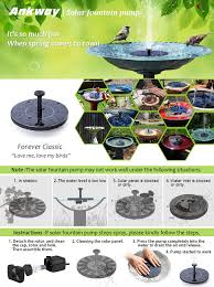 Bird Bath Well Pump Cover Amazon Com Ankway Solar Bird Bath Fountain Pump 1 4w Free Standing Solar Fountain Water Pump Solar Fountain Solar Water Fountain Solar Powered Fountain Pump