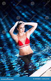 Girl in poolgirl in pool stock image. Image of female - 120756061