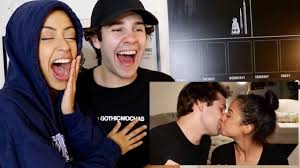 Liza koshy, david dobrik, breakup. Reacting To Our First Kiss Youtube
