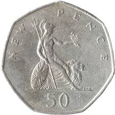 Dollar is the currency of the united states of america, which is the top destination for indian exports. 50 New Pence Elizabeth Ii 2nd Portrait United Kingdom Numista