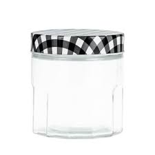 A set of three jar storage containers that are a combination of style and functionality. Black And White Canisters Target