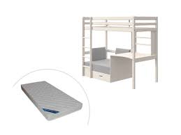 204 x 120 x 107cm. Hochbett Mit Schreibtisch Schlafsofa Goliath Ii 90x200 Cm Kiefer Massiv Matratze