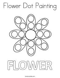 Some dot to dot sheets have fewer that 25 dots while the most difficult ones have around 100 dots. Flower Dot Painting Coloring Page Twisty Noodle Dot Painting Coloring Pages Dot Marker Printables