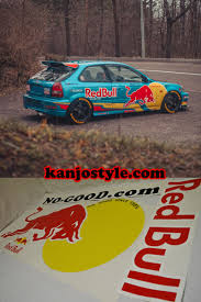 kanjo no good racing red bull livery full set police decal bull racing