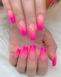 Best Summer Ombre Nails In 2019 Stylish Belles Pink Ombre Nails Ombre Acrylic Nails Pink Acrylic Nails There is also an accent nail with floral nail art.