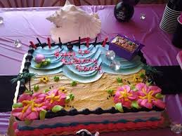 Beach Theme Cake For Girls Pirate Party Publix Barbie Treasure Chest Barbie Turtle Diamonds Bom Birthday Party Cake Beach Themed Cakes Birthday Cake Girls