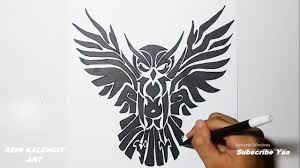 Tidak ingin gambar burung hantu yang sederhana, anda bisa memodifikasinya hingga tampak keren dan kekinian. Mengggambar Tatto Tribal Burung Hantu Youtube