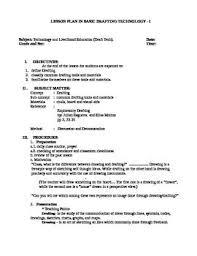 Basic Teacher Made Lesson Plan In The Subject Area Drafting Technology Drafting As A Subject Basically Teacher Lesson Plans 4a S Lesson Plan Math Lesson Plans