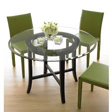 Halo Ebony Round Dining Table With 60 Glass Top Glass Round Dining Table Dining Table Glass Kitchen Tables