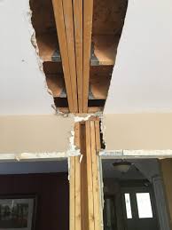 Beam door headers are among our most popular handcrafted products, and this trend isn't waning. Bearing Wall Removal Dropped Steel Beam Above A Non Aligned Wood Header Demolition Renovation Engineering Eng Tips