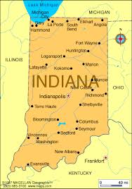 Customize to center on any location. Indiana Map