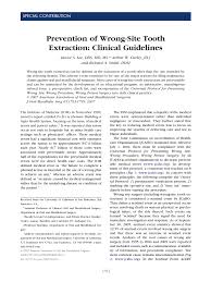 Pdf Prevention Of Wrong Site Tooth Extraction Clinical