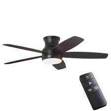 These remote controls only work with incandescent bulbs. Home Decorators Collection Ashby Park 52 Inch Matte Black Ceiling Fan With Color Changing The Home Depot Canada